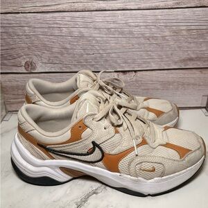 Nike AL8 size 9 Beige and Orange Sneakers
